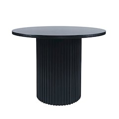 Auden 48" Round Counter Height Mid-Century Modern Fluted Pedestal Dining Table