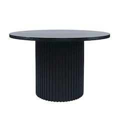 Auden 48" Round Mid-Century Modern Fluted Pedestal Base Dining Table