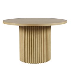 Auden 48" Round Counter Height Mid-Century Modern Fluted Pedestal Dining Table