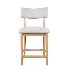 Beck Contemporary Upholstered Split Back Counter Stool - Set of 2