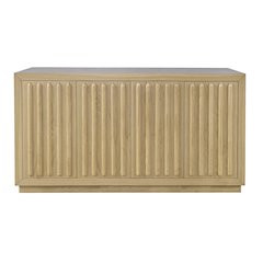 Maven 60" Mid-Century Modern Fluted Four Door Sideboard Storage Cabinet