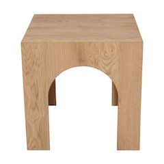 Archimedes 20" Arched Wood Square Modern Rustic End Table