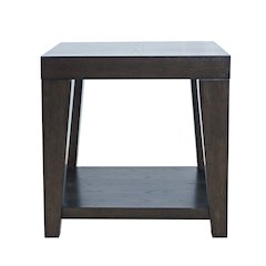 Laurel Creek Modern Contemporary 24" Square End Table with Open Shelf