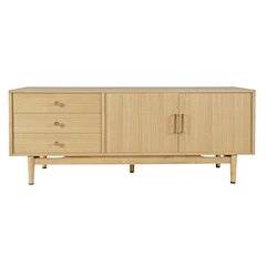 Olson 67" Mid-Century Modern Scandinavian Console TV Stand Storage Cabinet