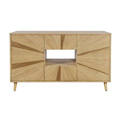 Reece 50" Mid-Century Modern Starburst TV Stand Console Storage Cabinet