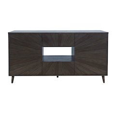 Reece 60" Mid-Century Modern Starburst TV Stand Console Storage Cabinet