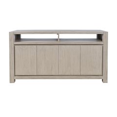 60" Modern Transitional Media Console TV Stand with Four-Door Cabinet Storage