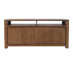 70" Modern Transitional Media Console TV Stand with Four-Door Cabinet Storage