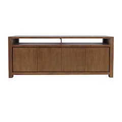 80" Modern Transitional Media Console TV Stand with Four-Door Cabinet Storage