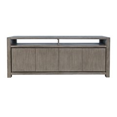 80" Modern Transitional Media Console TV Stand with Four-Door Cabinet Storage