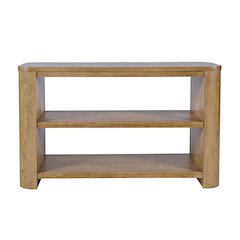 Janzen 50" Contemporary Modern Sofa Console Table with Open Storage Shelves