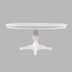 Westport Modern Farmhouse 66" Round-to-Oval Pedestal Dining Table