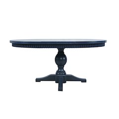 Westport Modern Farmhouse 66" Round-to-Oval Pedestal Dining Table