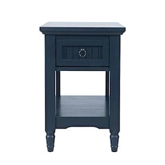 Westport Modern Farmhouse Chairside End Table with Storage Shelf