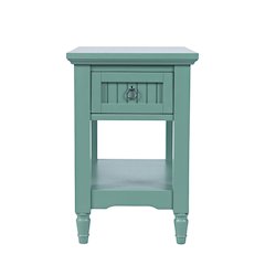 Westport Modern Farmhouse Chairside End Table with Storage Shelf