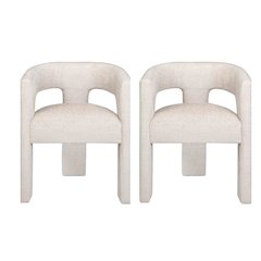 Gwen Modern Luxury Jacquard Fabric Sculpture Armchair - Set of 2