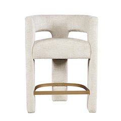 Gwen Modern Luxury Jacquard Fabric Upholstered Sculpture Counter Stool