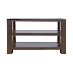 Brownstone 50" Transitional Modern Block-Frame Sofa Console Table with Shelves