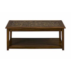 Baroque 48" Coffee Table with Mosaic Tile Inlay