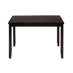 Dark Rustic Prairie Five Piece Dining Set - Table and 4 Faux Leather Chairs