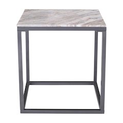 Wynn Modern Luxe Solid Marble Square End Table