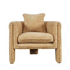 Adley Modern Upholstered Vintage Accent Armchair with Pillow
