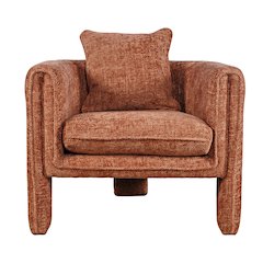 Adley Modern Upholstered Vintage Accent Armchair with Pillow