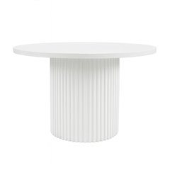 Auden 60" Round Mid-Century Modern Fluted Pedestal Base Dining Table