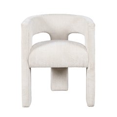 Bowen Modern Three-Leg Upholstered Accent Dining Armchair with Corduroy Fabric