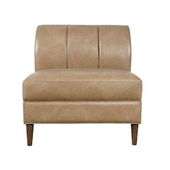 Ruston Modern Banquette Faux Leather Sectional One Seat Bench