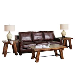 Cannon Valley Rustic Modern 3-Pc Living Room Coffee, Matching End Tables