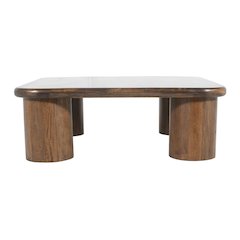 Mandara Global Modern 44" Square Solid Wood Coffee Table