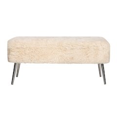 Huggy Luxury Plush Faux Fur Upholstered Storage Bench