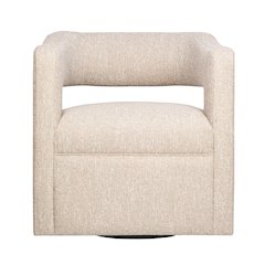 Lexy Modern Sculpted Curved Upholstered Swivel Accent Chair