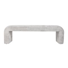 Sophia Modern Luxury Curved Upholstered Waterfall Jacquard Bench - Large