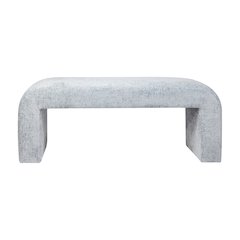 Sophia Modern Luxury Curved Upholstered Waterfall Jacquard Bench - Small