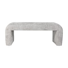 Sophia Modern Luxury Curved Upholstered Waterfall Jacquard Bench - Small