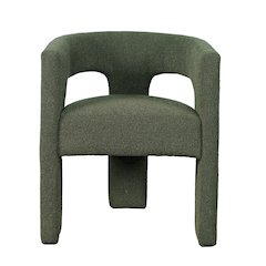 Sven Modern Contemporary Upholstered Three-Leg Curved Back Dining Chair