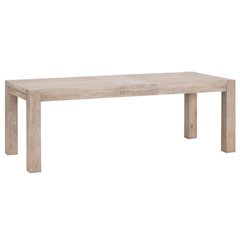 Gray Rectangular Kitchen Table – Extension Dining Table for up 8 People