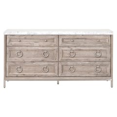 Traditions Transitional Azure Carrera 6-Drawer Double Dresser