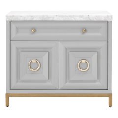 Traditions Transitional Azure Carrera Media Chest