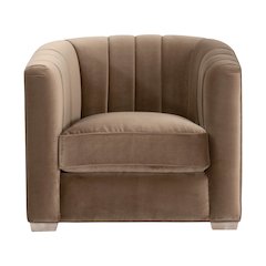 Stitch & Hand - Upholstery Transitional Bronx Channel Back Sofa Chair