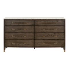 Bronze Bay Transitional Cambria 8-Drawer Double Dresser