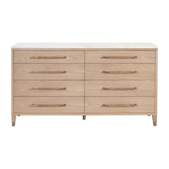 Bronze Bay Transitional Cambria 8-Drawer Double Dresser