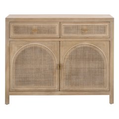 Bella Antique Transitional Cane Media Cabinet
