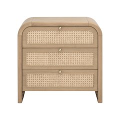 Bronze Bay Transitional Cannes 3-Drawer Nightstand