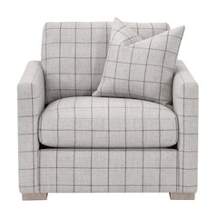Stitch & Hand - Upholstery Transitional Clara Slim Arm Sofa Chair