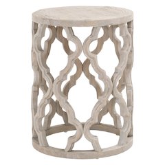 Bella Antique Transitional Clover End Table
