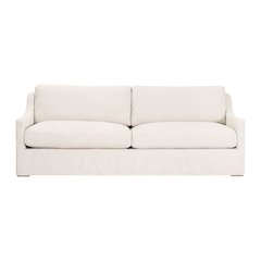 Transitional Colin Outdoor 94" Slope Arm Slipcover Sofa