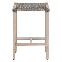 Woven - Outdoor  Transitional Costa Outdoor Backless Counter Stool